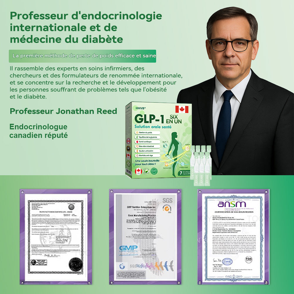 Boutique officielle | 𝙃𝐻𝑉𝖡®🌻🌻𝐺𝐿𝑃-𝟏 SIX IN-ONE Solution de santé liquide oral (Juste une dose par jour, changements visibles en 7 jours) ✅ Pour l'obésité, la santé cardiovasculaire, le diabète, l'apnée du sommeil, les problèmes articulaires, et plus encore