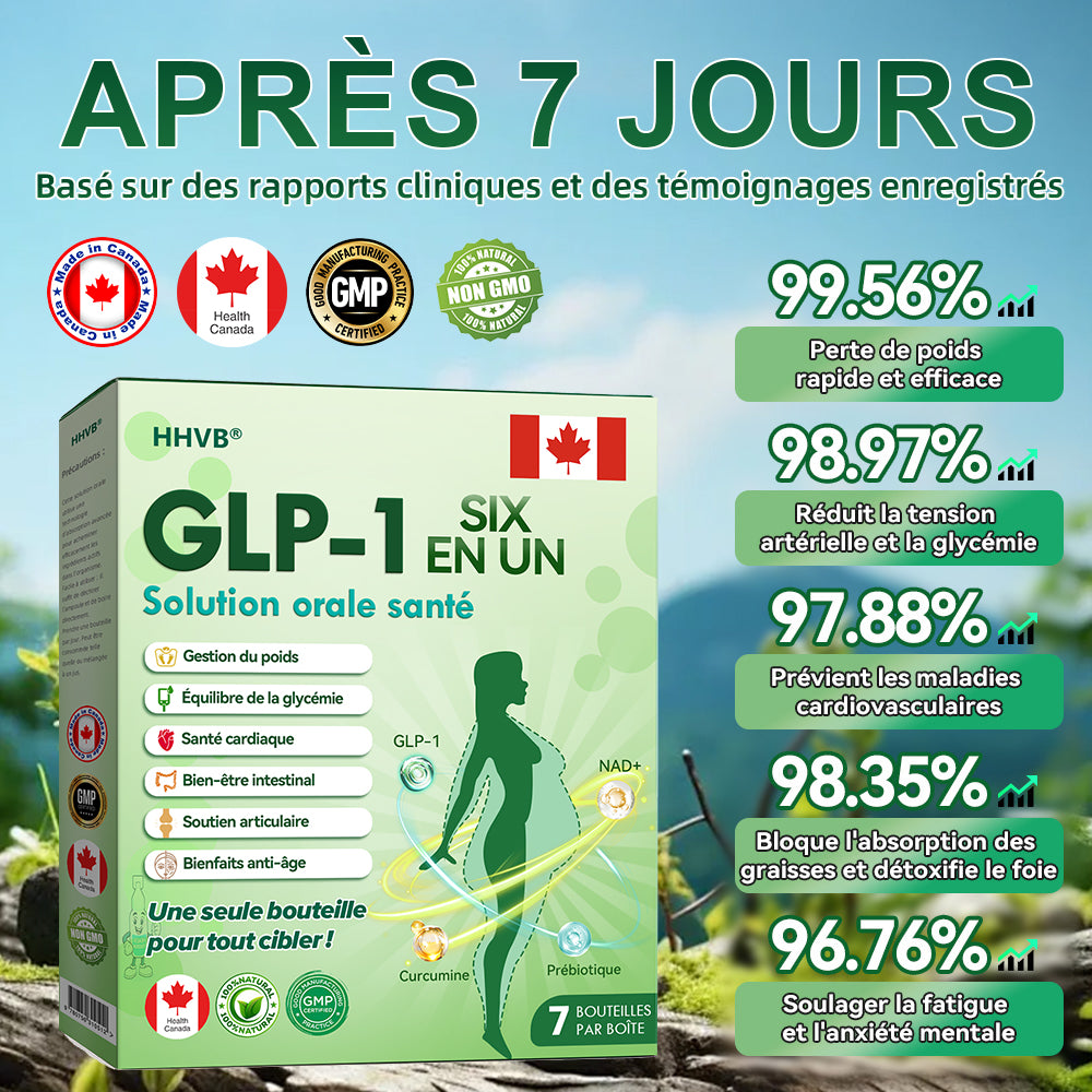 Boutique officielle | 𝙃𝐻𝑉𝖡®🌻🌻𝐺𝐿𝑃-𝟏 SIX IN-ONE Solution de santé liquide oral (Juste une dose par jour, changements visibles en 7 jours) ✅ Pour l'obésité, la santé cardiovasculaire, le diabète, l'apnée du sommeil, les problèmes articulaires, et plus encore
